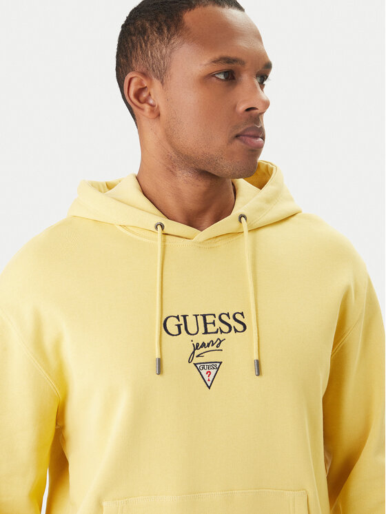 Guess Jeans Guess Jeans Pulóver M6RQ26 KCPR1 Sárga Regular Fit