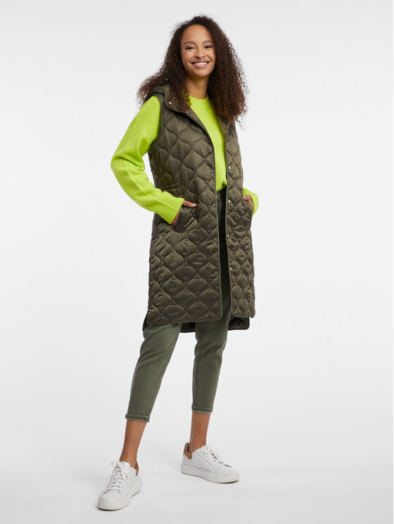Orsay Orsay Bezrękawnik 808008872000__34 Khaki Straight Fit