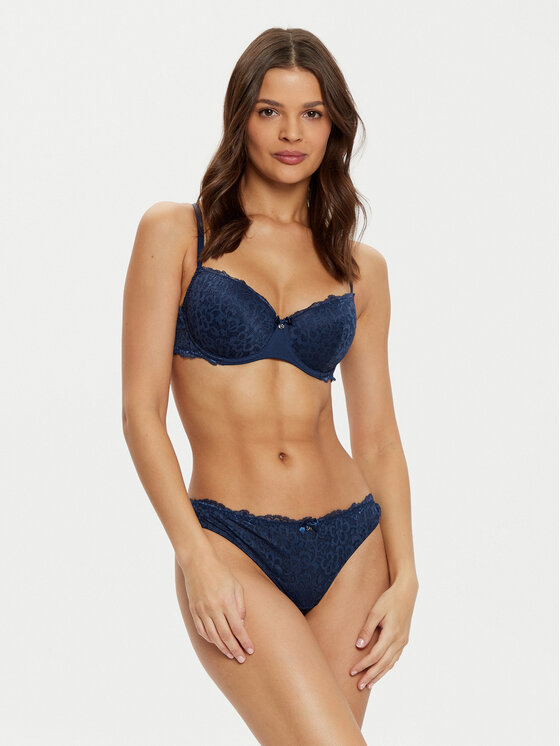 Hunkemöller Hunkemöller Podprsenka s kosticemi Marine 206322 Tmavomodrá