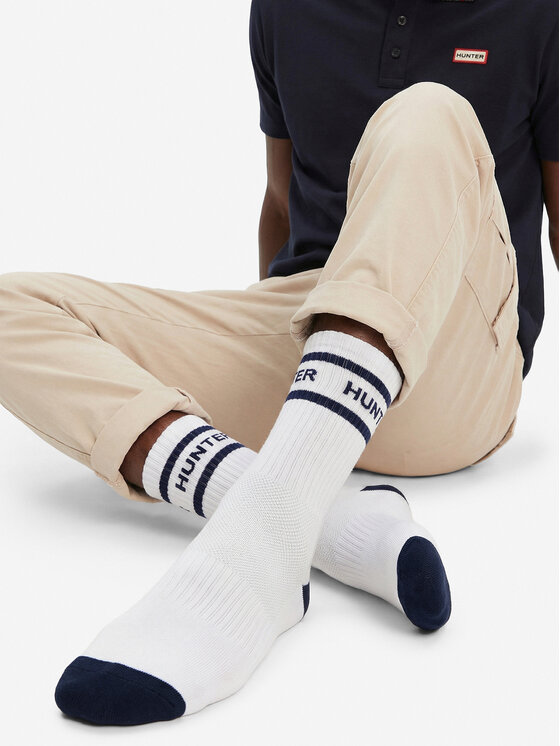 Hunter Hunter Dlhé ponožky AS_HUNTER_02W_SS25 (3-PACK) Biela