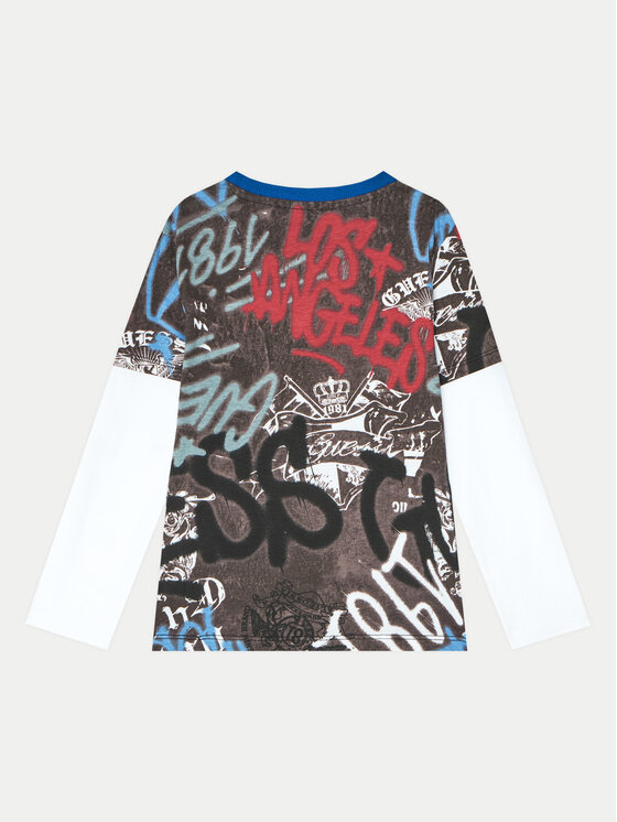 Guess Guess Komplet bluzka i spodnie N5RG10 K8HM4 Kolorowy Regular Fit