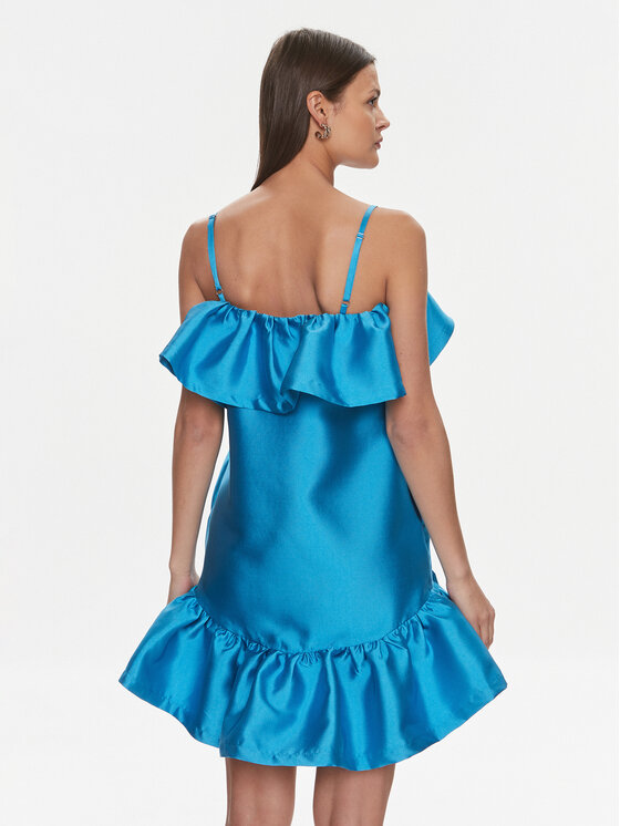 Silvian Heach Silvian Heach Koktejlové šaty Vestito Corto GPP24396VE Modrá Regular Fit