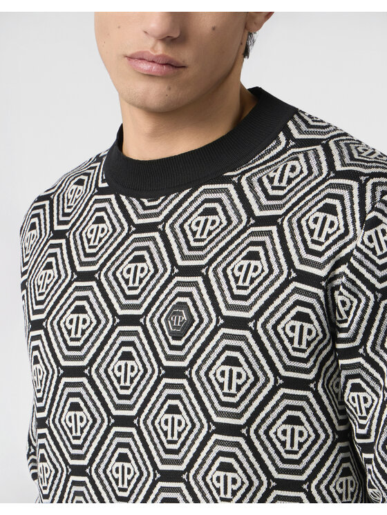 PHILIPP PLEIN PHILIPP PLEIN Sveter 30480 Čierna Regular Fit
