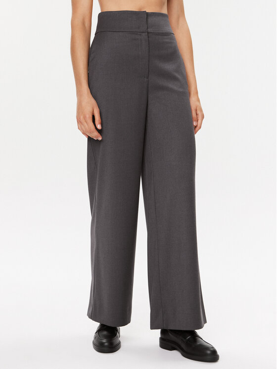 MVP Wardrobe Pantaloni din material Verri MVPI3PA036.0TE0175 Gri Wide Leg