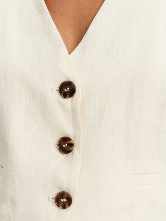 Marella Marella Gilet Anemone 2515151012 Écru Regular Fit