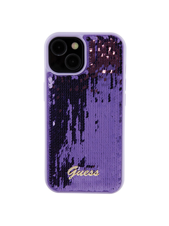 Guess Guess Etui na telefon iPhone 15 Fioletowy