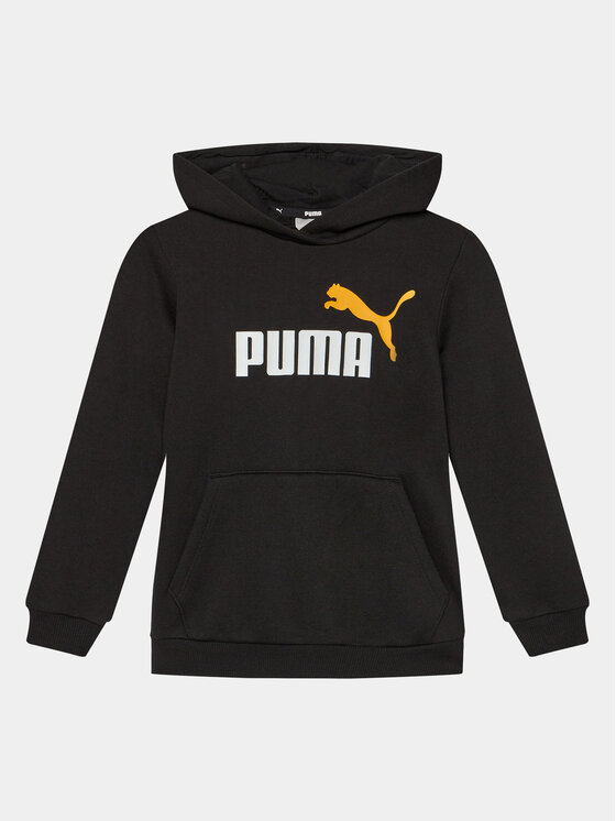 Puma Džemperis ar kapuci Ess+ 2 Col Big Logo 586987 Melns Regular Fit