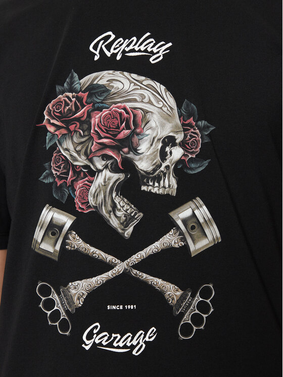 REPLAY REPLAY Tricou M6954 .000.23740P Negru Regular Fit