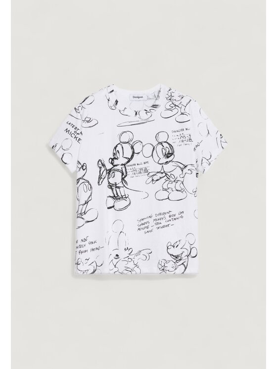 Desigual Desigual T-shirt TS_MICKEY SKETCH Bianco Casual Fit