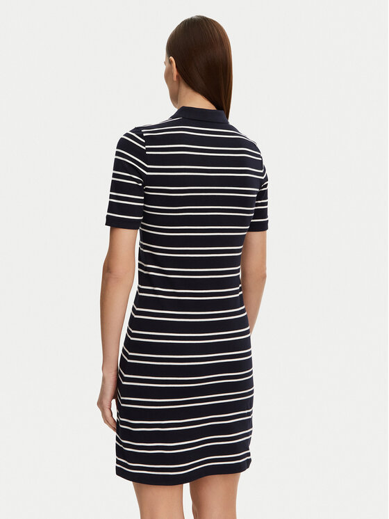 Gant Gant Vsakodnevna obleka Striped Shield 4200571 Mornarsko modra Slim Fit