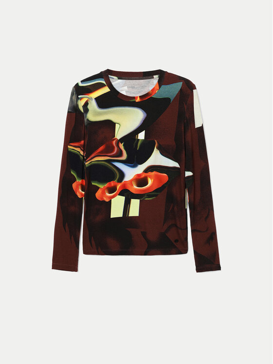 Desigual Desigual Blusa Dreamy 24WWTK47 Marrone Slim Fit