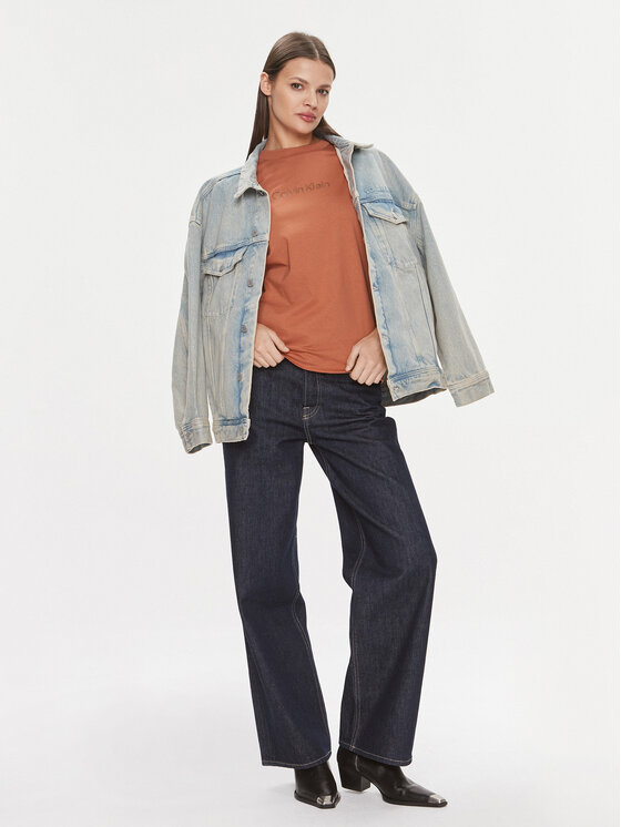 Calvin Klein Calvin Klein Футболка Hero Logo K20K205448 Коричневий Regular Fit