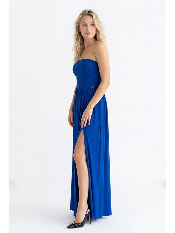FIGL FIGL Večerní šaty M1344 Modrá Straight Fit
