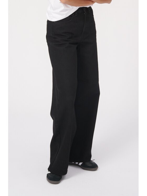 TeeShoppen TeeShoppen Jeansy Oryginalne dżinsy z szerokim występem Czarny Wide Leg