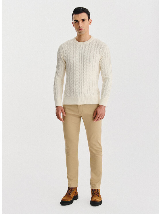 Pako Lorente Pako Lorente Sweter P25WF-2X-009 Beżowy Classic Fit
