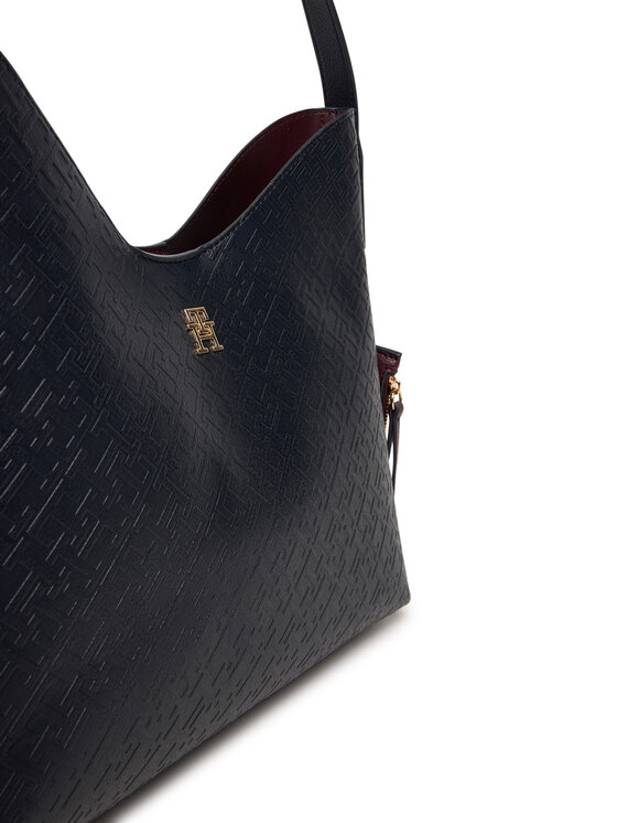 Tommy Hilfiger Tommy Hilfiger Geantă Th Icon Shoulder Bag Mono AW0AW18141 Bleumarin