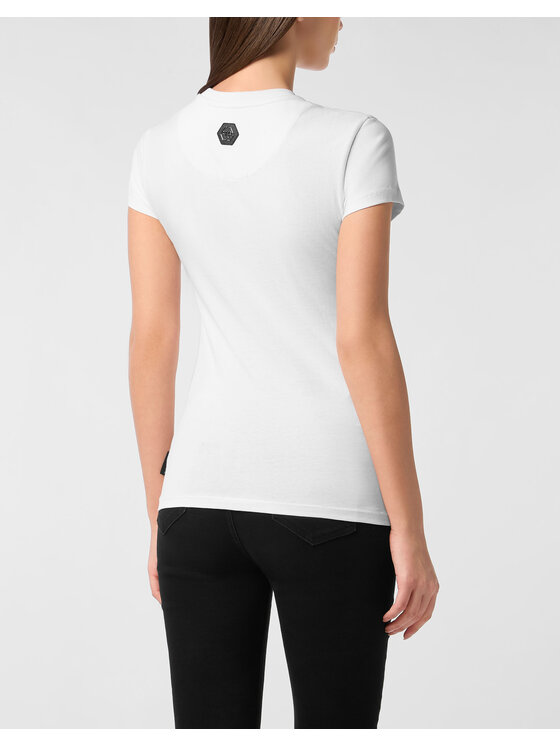 PHILIPP PLEIN PHILIPP PLEIN T-Shirt 27377 Biały Skin Tight Fit