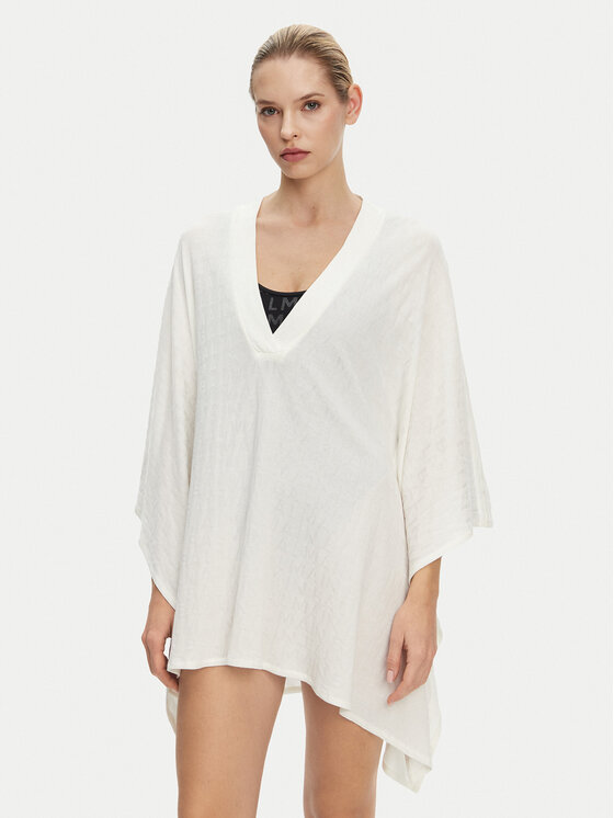 Balmain Balmain Pareo kendő BKA282120 Ekru Regular Fit