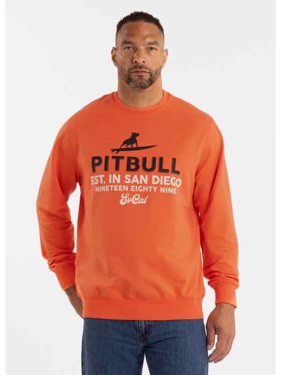 PITBULL PITBULL Bluza SURFING DOG Pomarańczowy Regular Fit