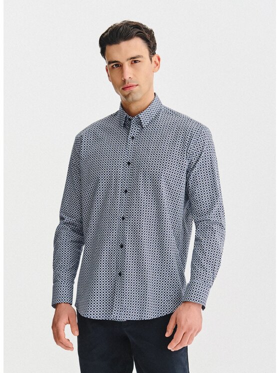 Pako Lorente Pako Lorente Koszula P25WF-1X-043 Granatowy Regular Fit