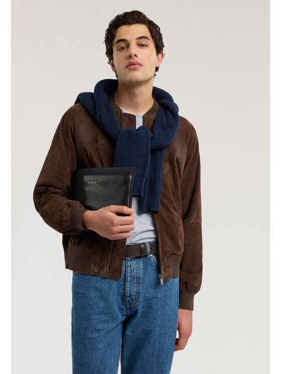 Trussardi Trussardi Giacca di pelle R313M000047N032 Marrone Regular Fit