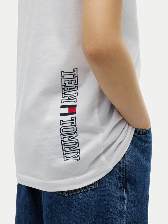 Tommy Hilfiger Tommy Hilfiger T-Shirt Team Tommy Graphic KB0KB10591 Bílá Regular Fit