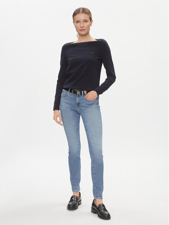 Tommy Hilfiger Tommy Hilfiger Blugi Th Flex Como Skinny Rw Mel WW0WW40633 Albastru Skinny Fit
