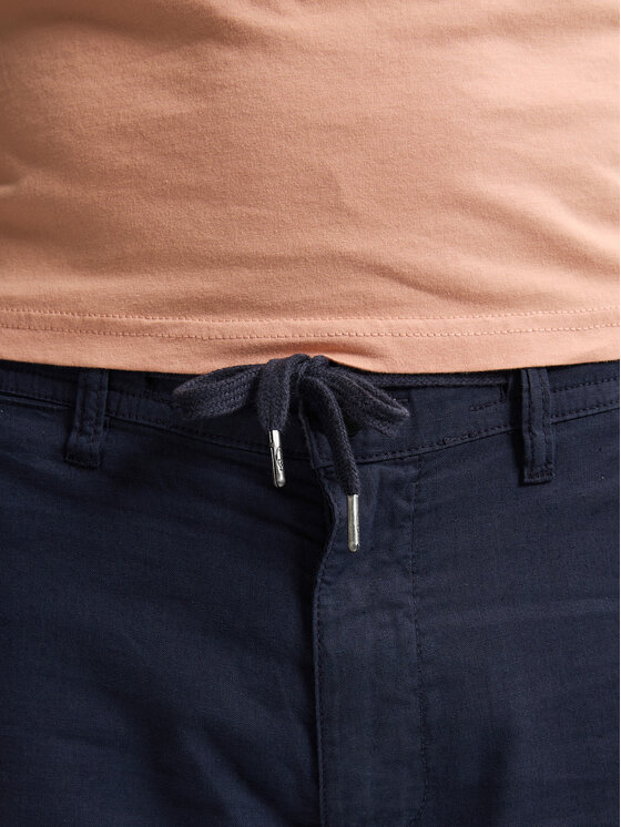 Petrol Industries Petrol Industries Šortky z materiálu M-1050-SHO538 Tmavomodrá Slim Fit