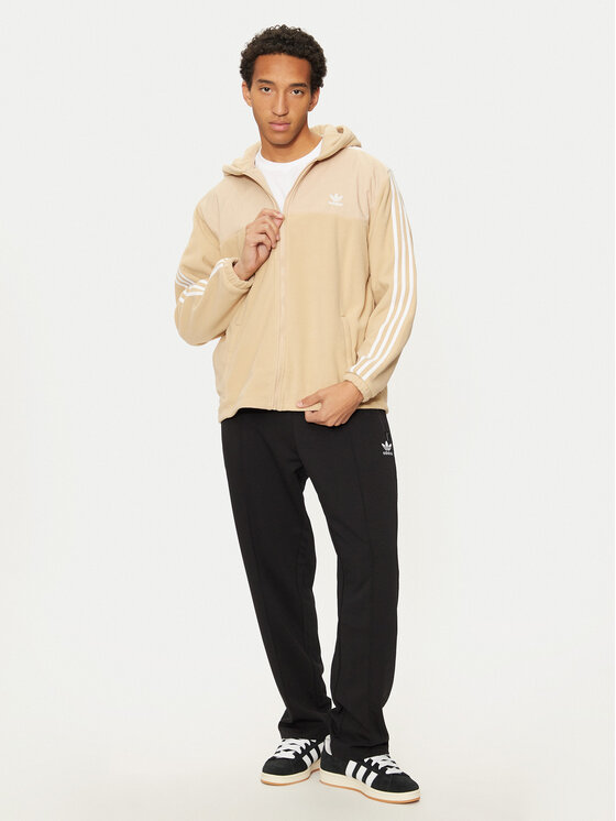 adidas adidas Bluza adicolor 3-Stripes Teddy IZ2487 Beżowy Regular Fit