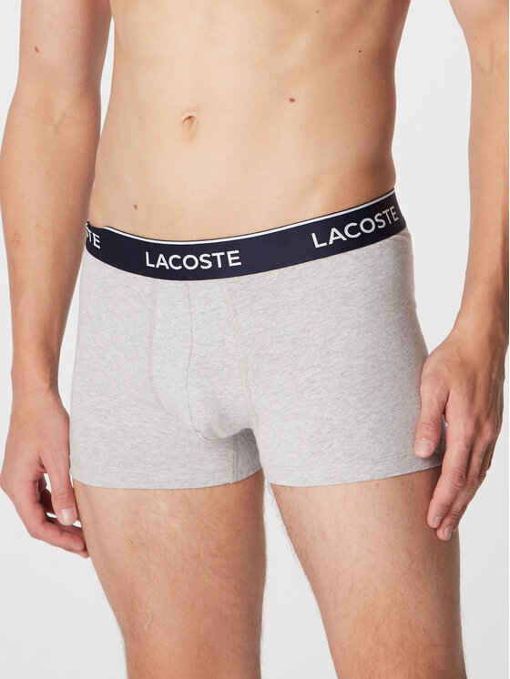 Lacoste Lacoste Bokserki Lacoste 3-Pack Boxer Briefs Szary
