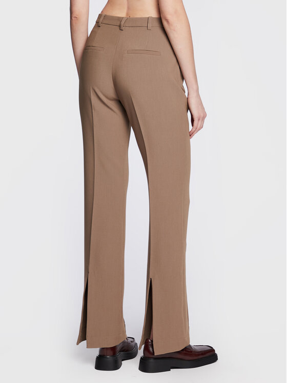 Herskind Herskind Kalhoty z materiálu Valentina 4647668 Béžová Regular Fit