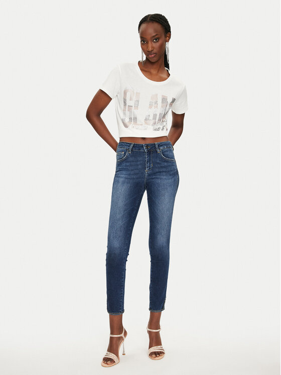 Liu Jo Liu Jo Tricou TF4205 JS923 Alb Regular Fit