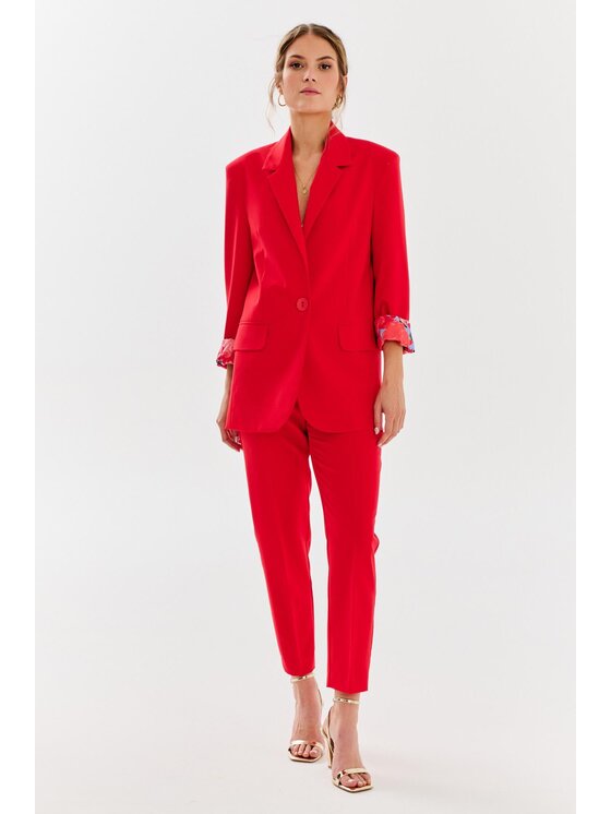 NAOKO NAOKO Marynarka Scarlet Red Czerwony Regular Fit