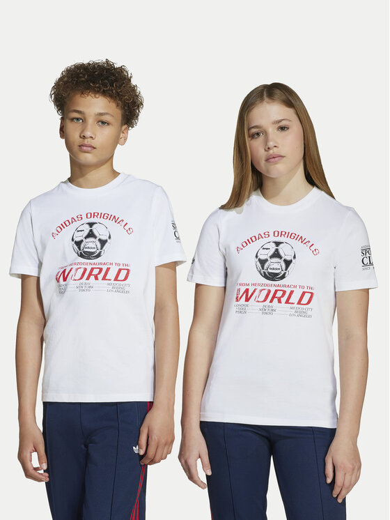 adidas adidas T-Shirt Graphic JV7694 Bílá Regular Fit