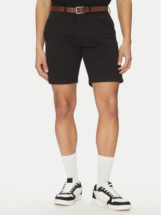 Jack & Jones Jack & Jones Pantalon scurți din material Marco 12269368 Negru Regular Fit