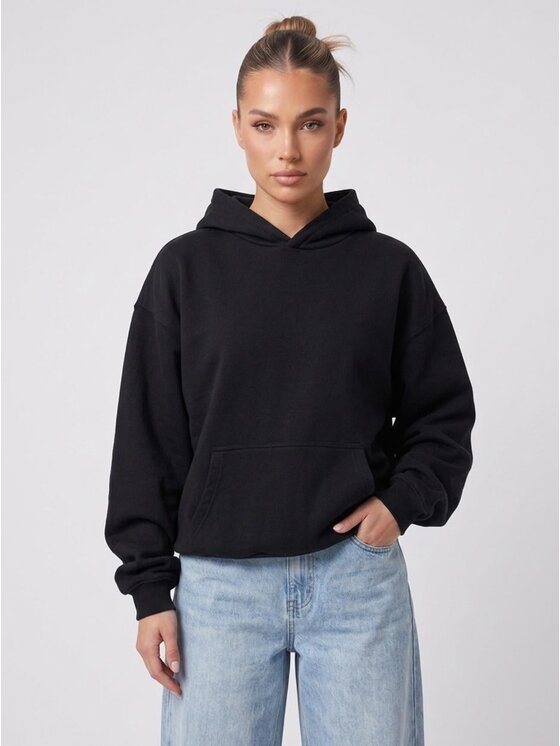 Urban City Urban City Bluza Szeroka luźna klasyczna 133333 Czarny Oversize