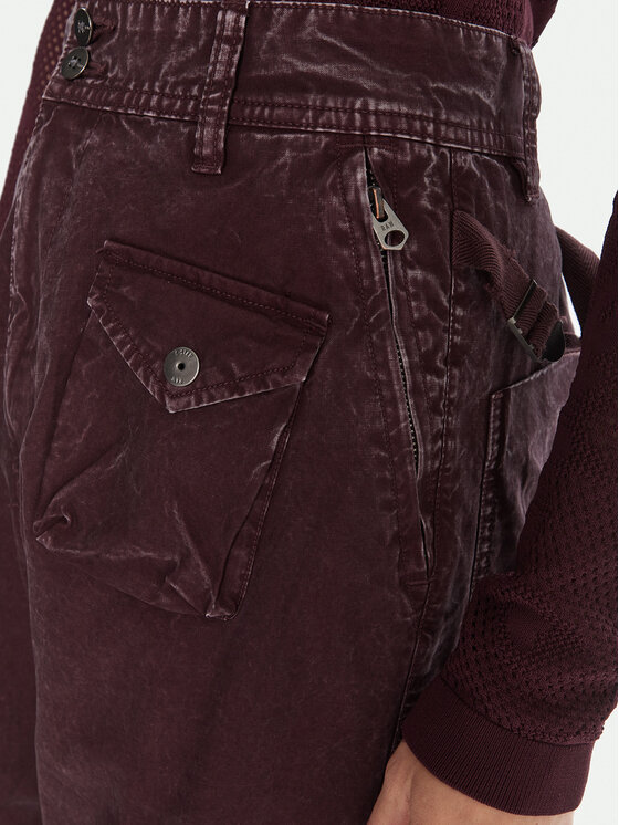 G-Star Raw G-Star Raw Bavlnené nohavice Cargo 3D D27025-D388 Fialová Boyfriend Fit