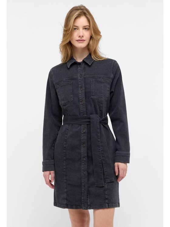 Mustang Mustang Sukienka codzienna Style Elmira Dress Czarny Regular Fit