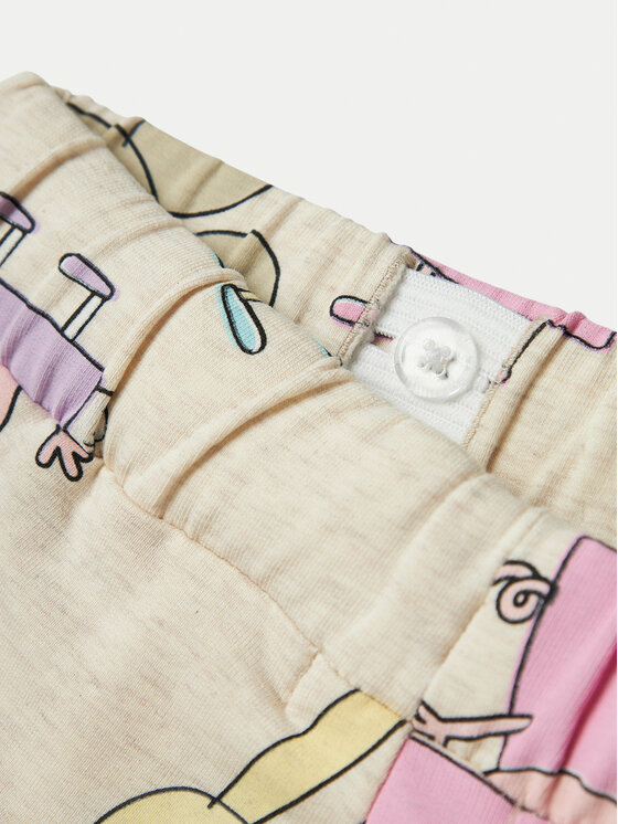 NAME IT NAME IT Spodnie dresowe Fira Peppa 13240633 Beżowy Regular Fit