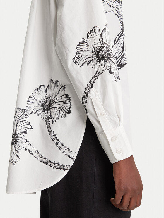 Desigual Desigual Košulja Byn Lacroix 25WWCW07 Bijela Loose Fit