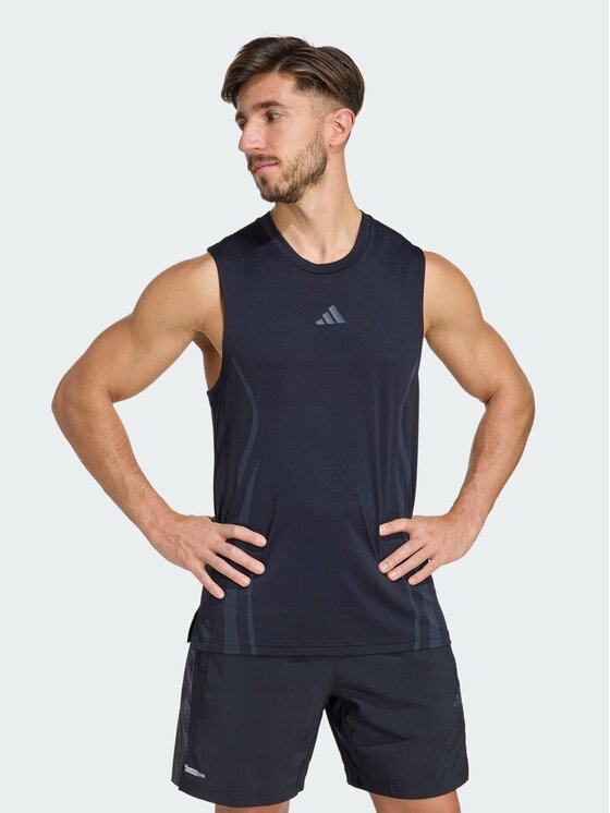 adidas adidas Tehniline särk Airchill Intensity KT3257 Must Slim Fit
