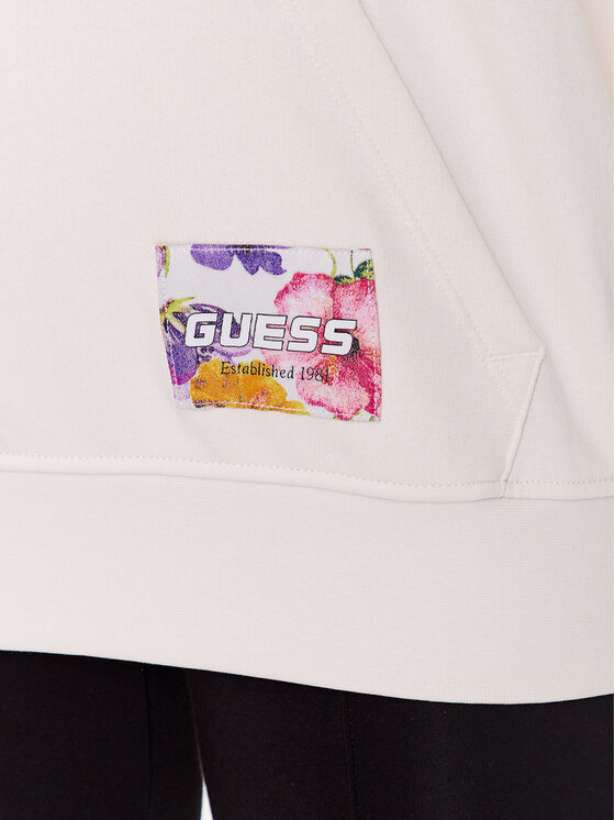 Guess Guess Felpa V3YQ03 KBVB2 Écru Regular Fit