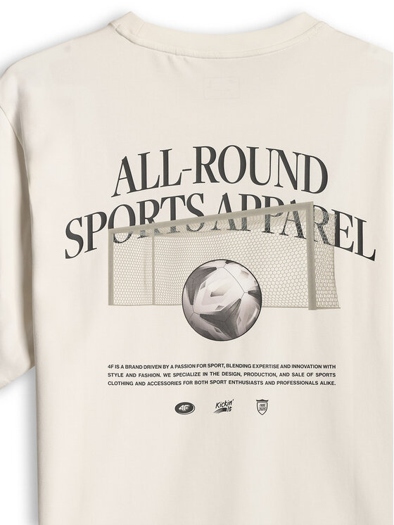 4F 4F T-Shirt PLAYER Biały Relaxed Fit