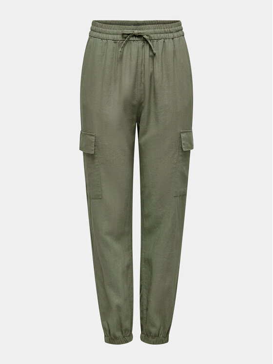 ONLY ONLY Spodnie dresowe Caro 15310987 Zielony Cargo Fit