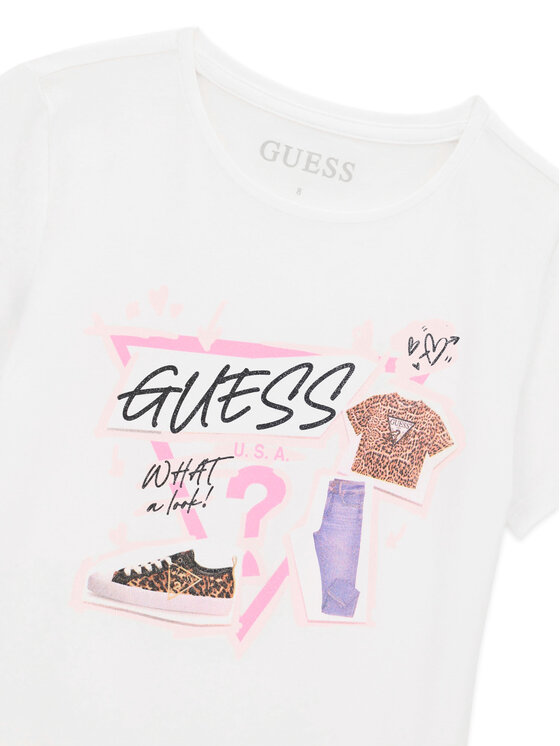 Guess Guess T-Shirt J6YI02 K3667 Biały Regular Fit