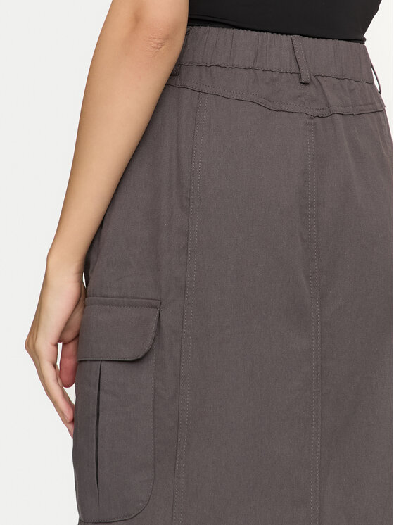Brave Soul Brave Soul Midi szoknya LSKW-272NANCYCHA Szürke Regular Fit
