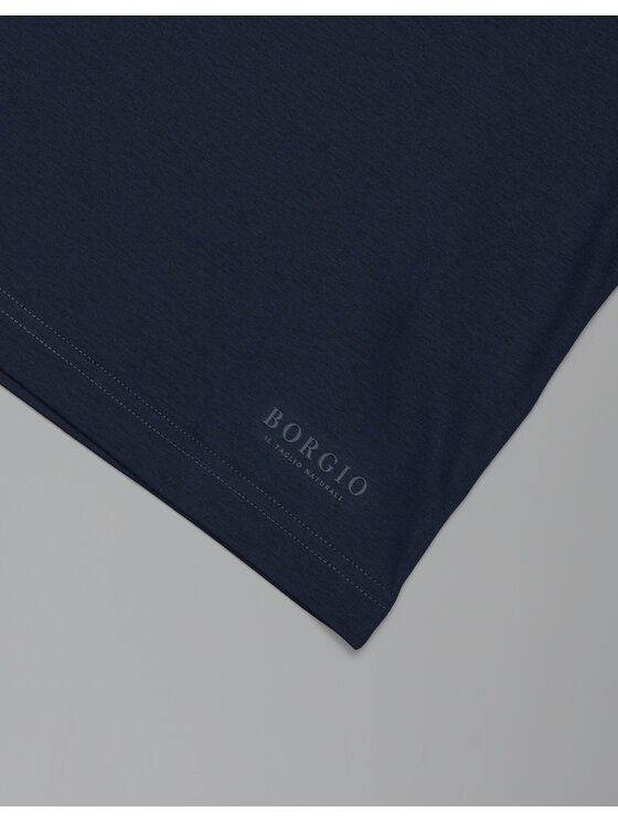 Borgio Borgio Longsleeve milazzo Granatowy Regular Fit