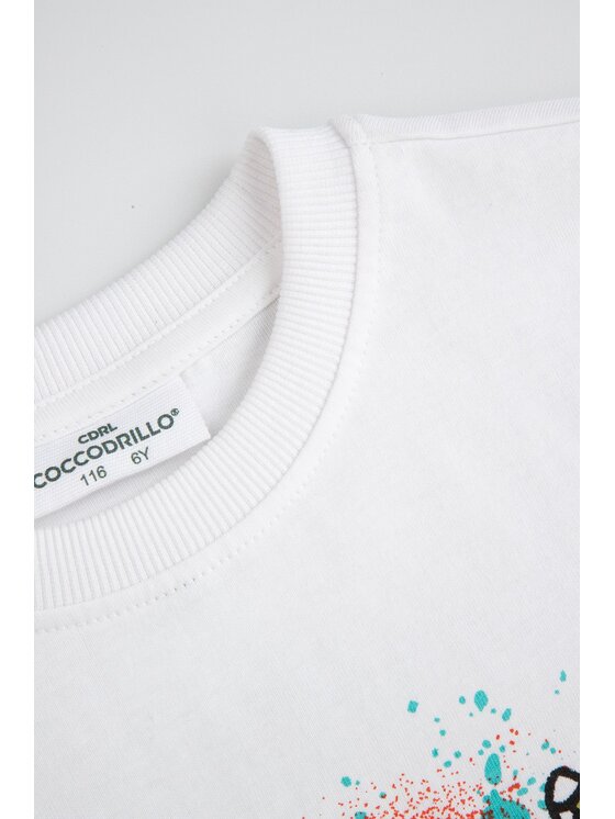 Coccodrillo Coccodrillo T-Shirt ZC5143203SBK-001 Bílá Regular Fit