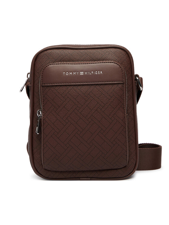 Tommy Hilfiger Tommy Hilfiger Τσαντάκι Th Flag Monogram Mini Reporter AM0AM14138 Καφέ