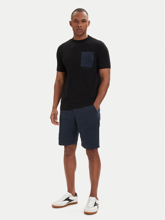 KARL LAGERFELD KARL LAGERFELD Bavlnené šortky 265320 562802 Tmavomodrá Regular Fit